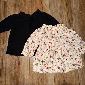 Gap Kids Blouse Top Long Sleeve Shirt Bundle Lot Size 6 Small Swiss Dot